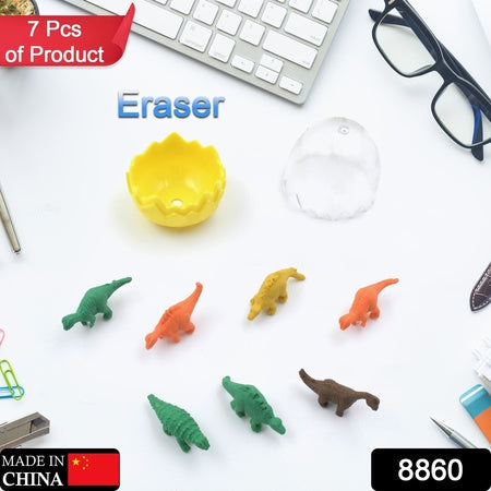 8860 Dinosaur Shaped Erasers Animal Erasers For Kids Dinosaur Erasers Puzzle 3d Eraser Mini Eraser Dinosaur Toys Desk Pets For Students Classroom Prizes Class Rewards Party Favors (7 Pc Set)