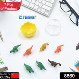 8860 Dinosaur Shaped Erasers Animal Erasers For Kids Dinosaur Erasers Puzzle 3d Eraser Mini Eraser Dinosaur Toys Desk Pets For Students Classroom Prizes Class Rewards Party Favors (7 Pc Set)