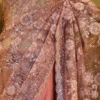 Designer Dusty Rose Pink Net Saree with Heavy Sequin and Floral Embroidery Work, Paired with a Matching Satin Underskirt and Complementary Festive Choker Necklace