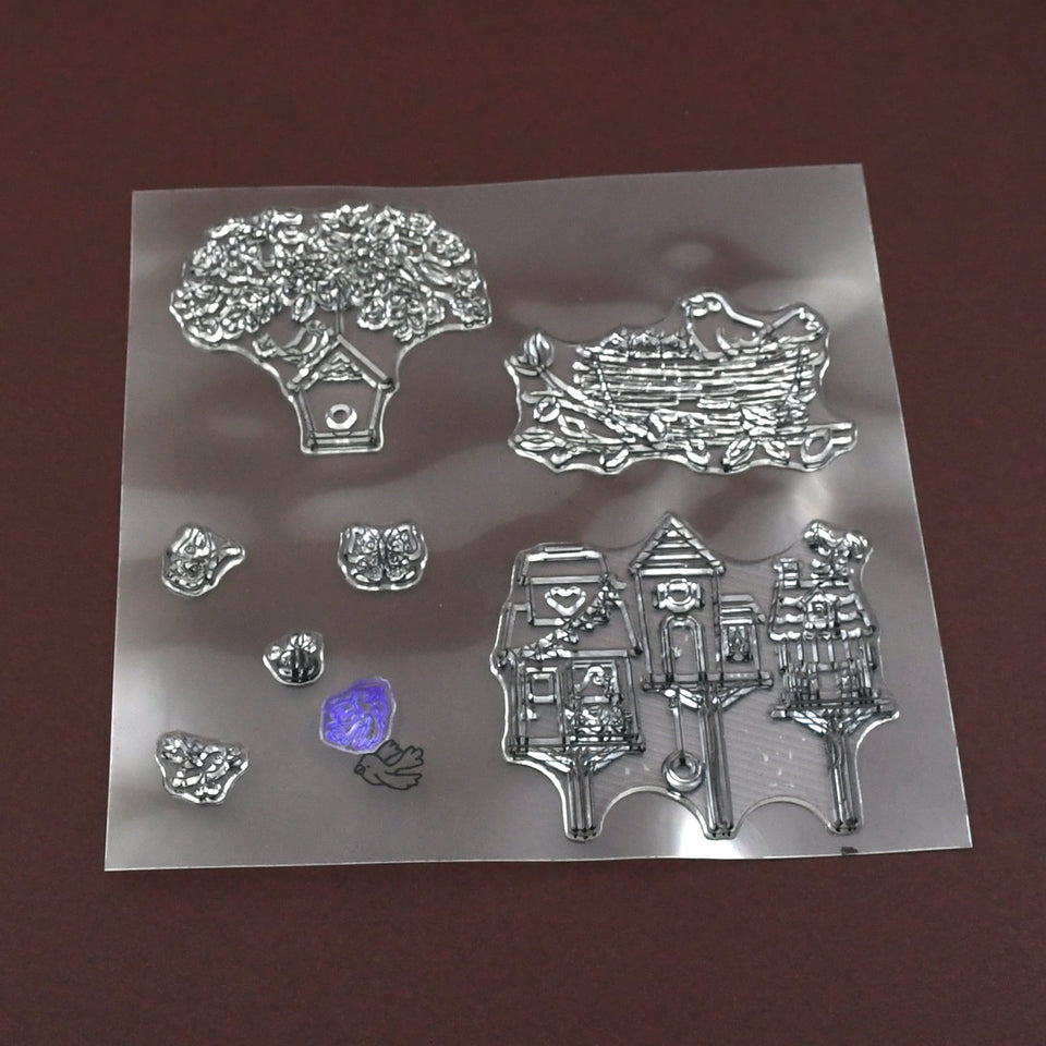 Reusable Rubber Stamp Tpr Stamp Diy Accessories Good Stamping Effect Diy Transparent Stamp Stick Repeatedly For Envelope For Diary For Invitation Letter Photo Album Decoration For Paper Crafts (Mix Design  1 Set)