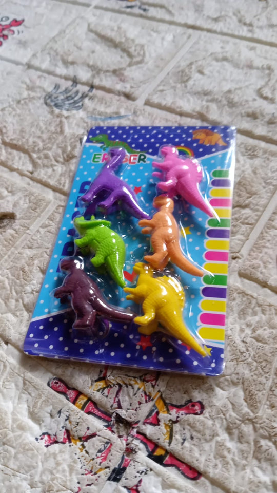 4118 Dinosaur Shaped Erasers Animal Erasers For Kids Dinosaur Erasers Puzzle 3d Eraser Mini Eraser Dinosaur Toys Desk Pets For Students Classroom Prizes Class Rewards Party Favors (6 Pcs Set )